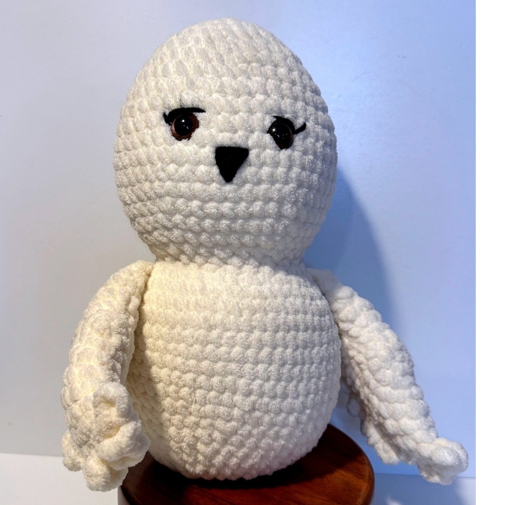 Crochet Hedwig Owl Plush Harry Potter Inspired Handmade White Owl Plush